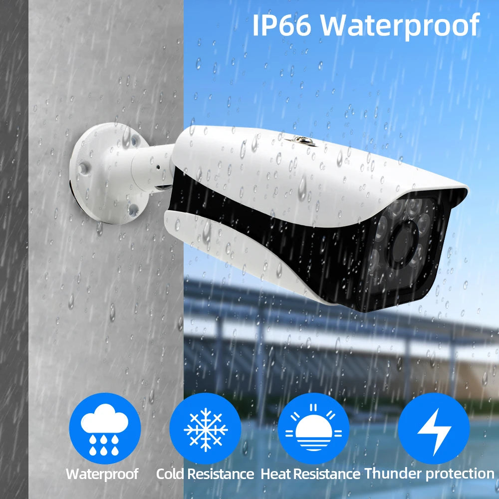 IP66 weatherproof security camera working in rain and extreme weather