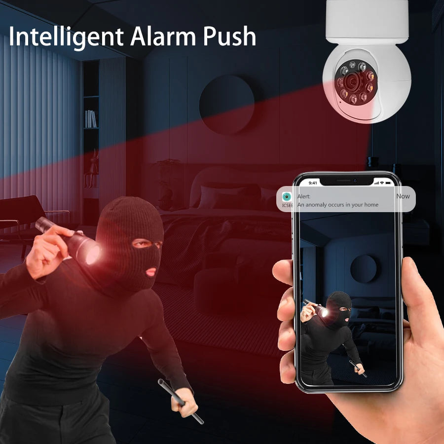 Mobile phone receiving real-time alarm notification