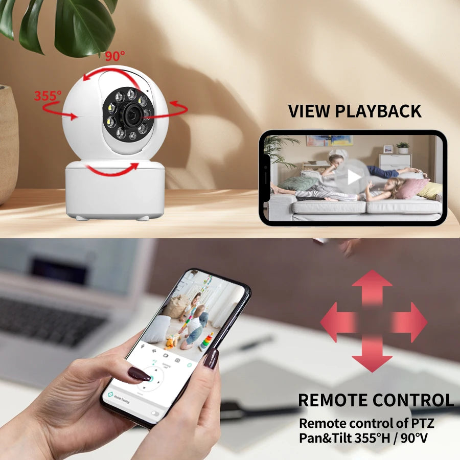 Pan Tilt Zoom camera showing 355 degree horizontal range